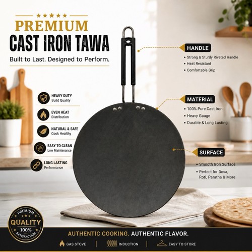 Cast iron chapati - cast, maker